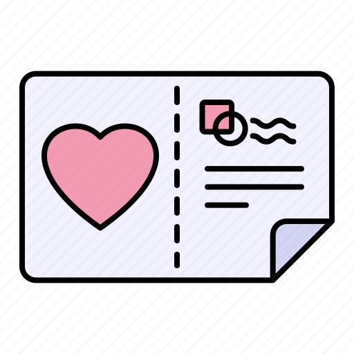 Postcard, letter, postage, love, heart icon - Download on Iconfinder