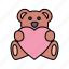 teddy, bear, love, heart, valentines, day 