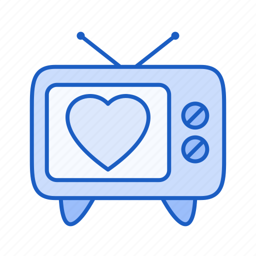 Tv, television, heart, love icon - Download on Iconfinder