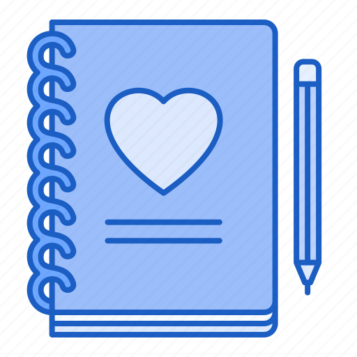 Diary, love, heart, notebook icon - Download on Iconfinder