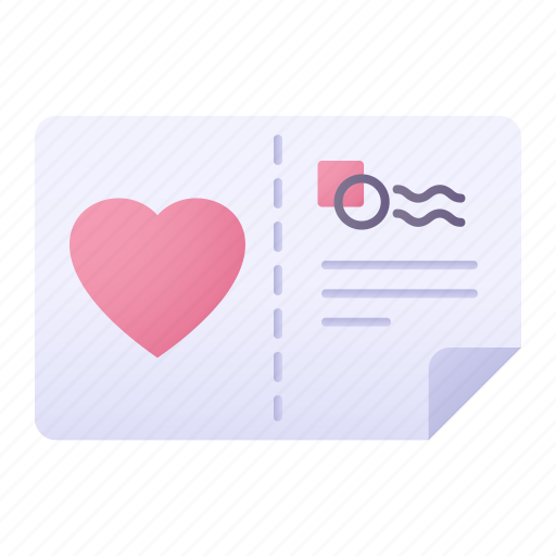 Postcard, letter, postage, love, heart icon - Download on Iconfinder
