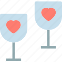 heart, love, romance, wineglass 