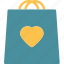 bag, heart, love, romance 