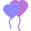 balloons, heart, love, romance 