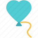 balloon, heart, love, romance