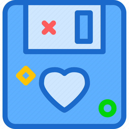 Floppydisk, heart, love, romance icon - Download on Iconfinder