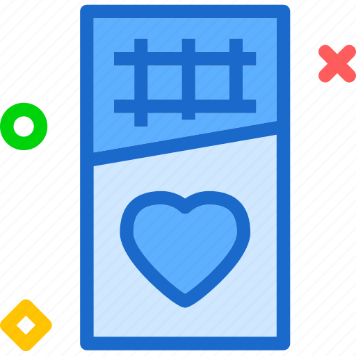Chocolatebar, heart, love, romance icon - Download on Iconfinder