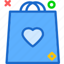 bag, heart, love, romance