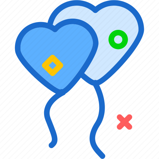 Balloons, heart, love, romance icon - Download on Iconfinder