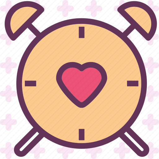 Alarm, clock, heart, love, romance, watch icon - Download on Iconfinder