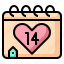 calendar, anniversary, event, time, datedate, valentines, heart 