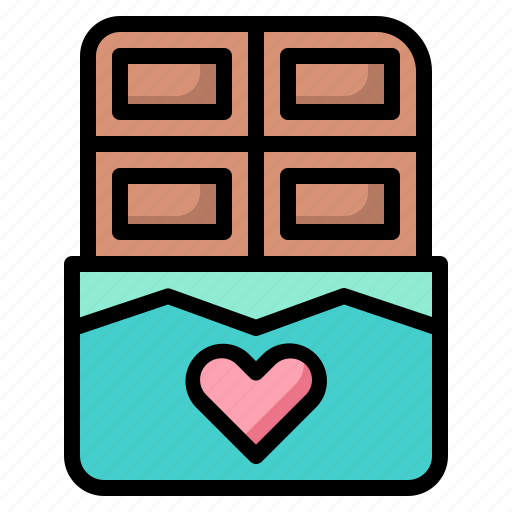 Chocolate, love, dessert, food, heart, sweet, snack icon - Download on Iconfinder
