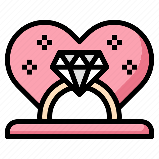 Love, diamond, ring, jewel, wedding, fashion, heart icon - Download on Iconfinder