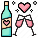 love, glass, wine, heart, romantic, date, celebration