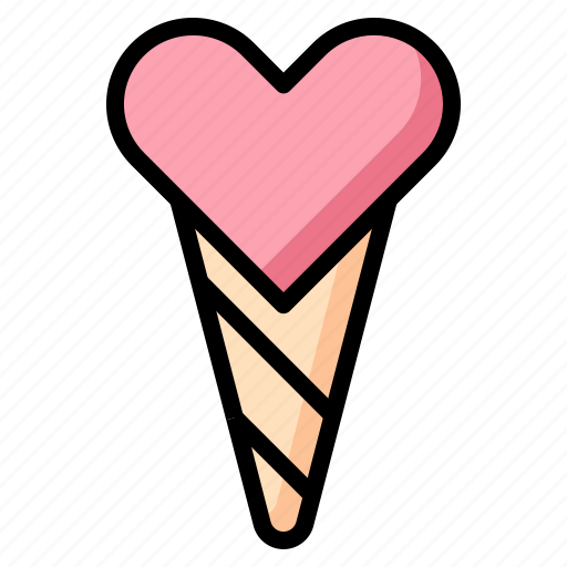 Love, heart, ice, cream, summer, sweet, food icon - Download on Iconfinder