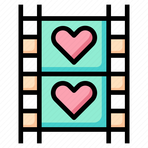 Movie, video, romantic, heart, love, film, entertainment icon - Download on Iconfinder