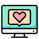online, dating, love, screen, heart, computer, monitor