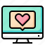 online, dating, love, screen, heart, computer, monitor 