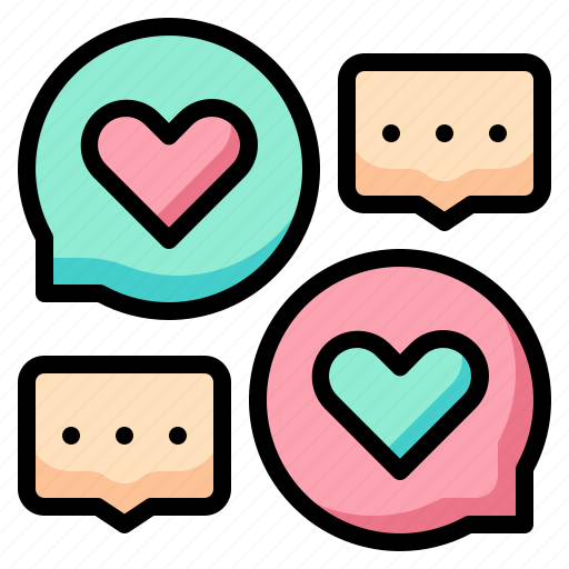 Speech, bubble, heart, love, speak, message, talk icon - Download on Iconfinder