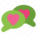 love, message, heart, chat, communication, valentine, conversation