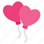 ballon, balloon, love, valentine, heart, romantic, couple 