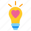 light, bulb, idea, lamp, creative, energy, love 