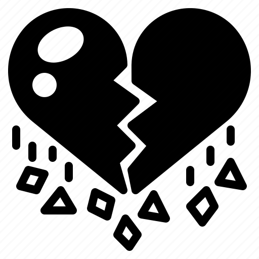 Broken, heart, heartbreak, love, shapes, valentine, lovelorn icon - Download on Iconfinder