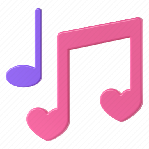 Love music, music, love, wedding music, music note, romance music 3D illustration - Download on Iconfinder