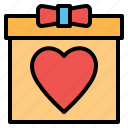 gift, present, valentines, heart, love, romantic