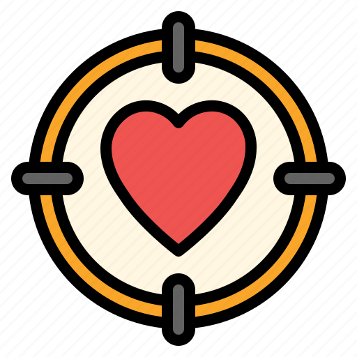 Heart, target, valentine, love, wedding, married, romantic icon - Download on Iconfinder