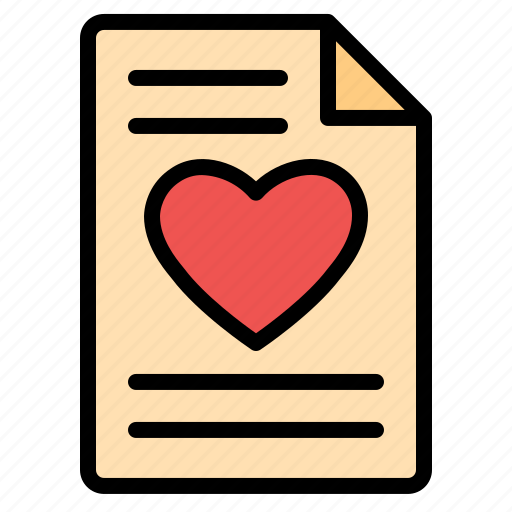 File, heart, love, valentine, valentines, wedding, married icon - Download on Iconfinder
