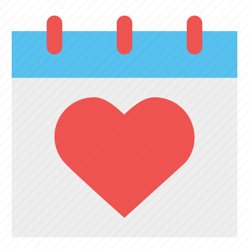 Calendar, date, heart, love, valentine, wedding, valentines icon - Download on Iconfinder