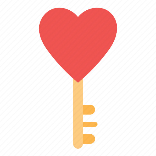 Key, valentines, lock, unlock, valentine, married, romantic icon - Download on Iconfinder