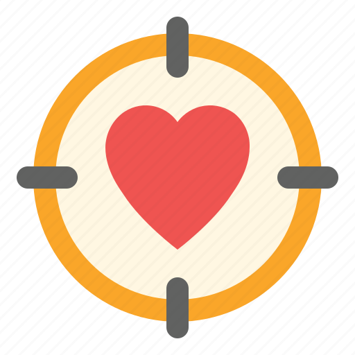 Heart, target, valentine, love, wedding, married, romantic icon - Download on Iconfinder
