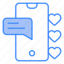 smartphone, chat, heart, love, romance, miscellaneous, valentines, day, valentine