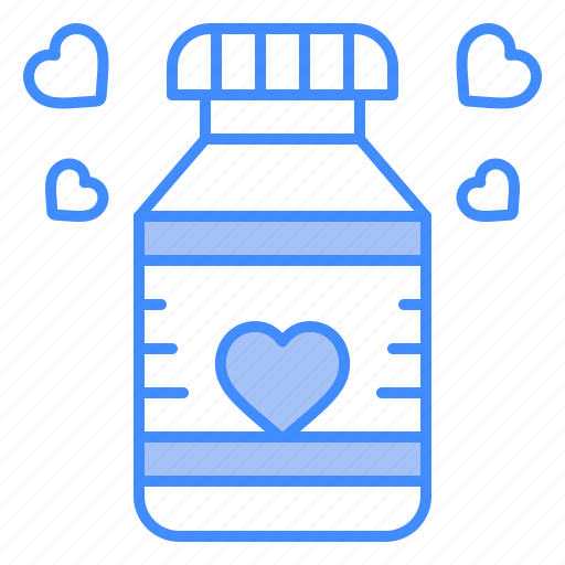 Bottle, love, heart, and, romance, miscellaneous, valentines icon - Download on Iconfinder
