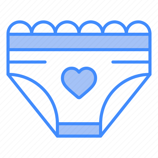 Underwear, garment, panty, heart, love, romance, miscellaneous icon - Download on Iconfinder