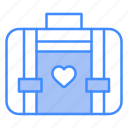 briefcase, suitcase, heart, love, and, romance, miscellaneous, valentines, valentine