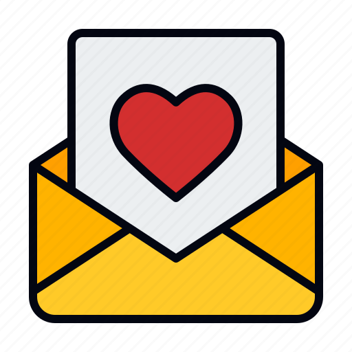 Heartfelt messages, love letter, envelope, message, love and romance, communications, heart icon - Download on Iconfinder