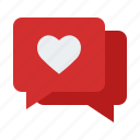 chat, love, heart, like, chat box, speech bubble, valentines day, conversation