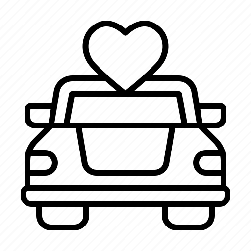 Car, wedding car, just married, heart, marriage, love and romance, transportation icon - Download on Iconfinder