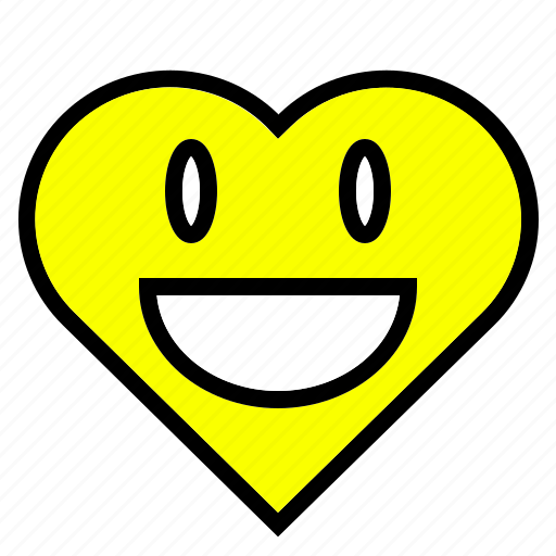 Heart, interface, like, love, shape, smile, yellow icon - Download on Iconfinder