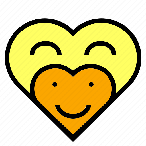 Couple, heart, like, love, orange, smile, yellow icon - Download on Iconfinder