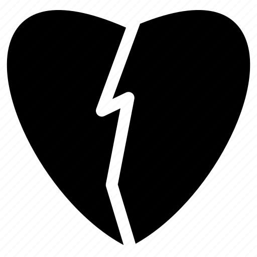 Broken, divorce, heart, heartbreak, separation icon - Download on Iconfinder