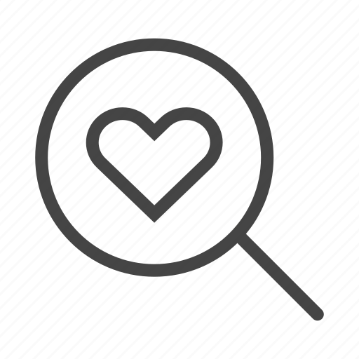 Find, heart, love, magnifier, search, valentine, zoom icon - Download on Iconfinder