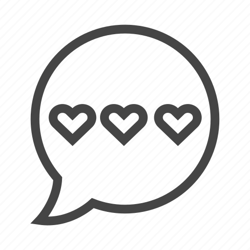 Bubble, chat, heart, love, message, speech, talk icon - Download on Iconfinder