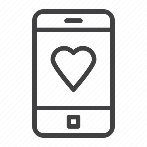 Heart, love, phone, smartphone icon - Download on Iconfinder