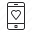 heart, love, phone, smartphone 
