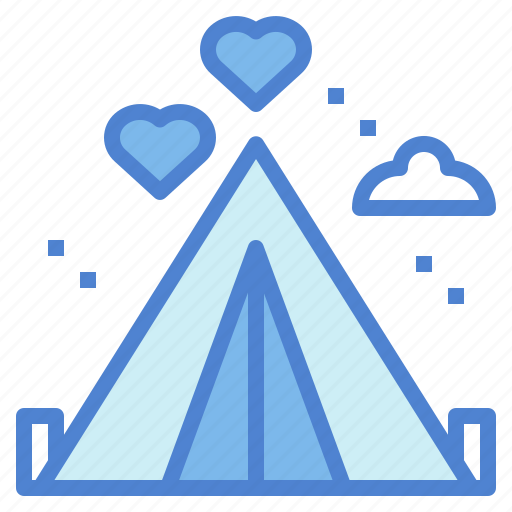 Camp, camping, holidays, love, tent icon - Download on Iconfinder