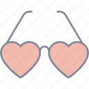 love, glasses, heart, valentine